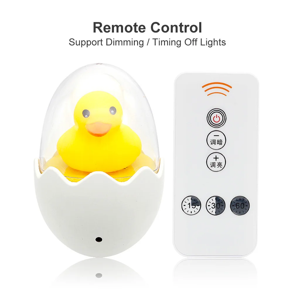 Remote Version Светодиодный Светильник-ночник с дистанционным управлением в виде яйца утки, AC 220 V, светильник с датчиком управления, лампа для спальни - Испускаемый цвет: Remote Version