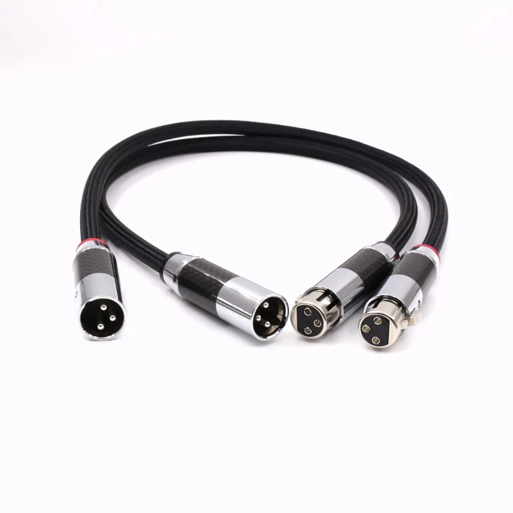 1 пара м разъем XLR из углеродного волокна G5 5N Чистая медь посеребренный аудио ocrast