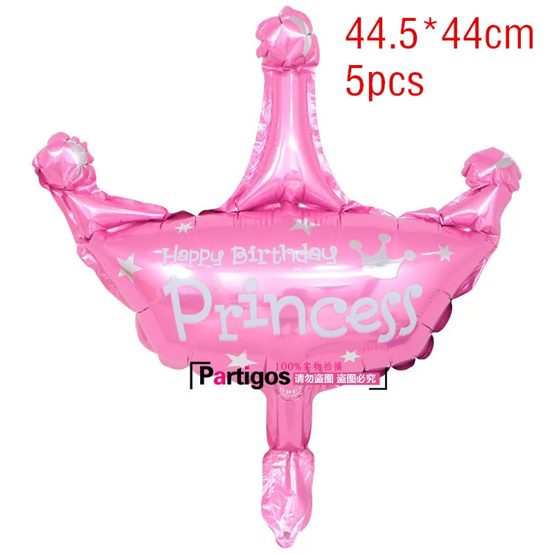 5pcs Mini Pink Crown 1 шт. Большие размеры золотые шары из фольги с короной принцесса ребенок душ первый день рождения девичник вечерние украшения фото реквизит - Цвет: 5pcs Mini Pink Crown