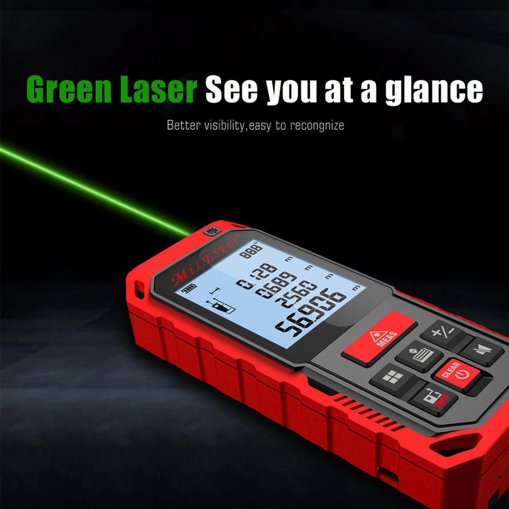 

Green Laser Rangefinder Distance S2 50M 70M 100M Meter Rechargeable Laser Measure Angle Tools Diastimeter Red Measure Tool