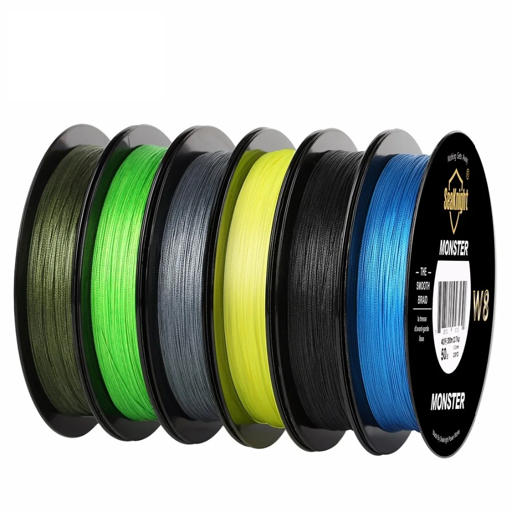 Новинка W8 супер сильная 300 м 8 прядей плетение PE плетеная леска Multifilament 20LB 30LB 40LB 50LB