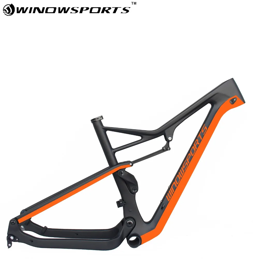 Полная подвеска рама карбоновая для горного велосипеда 29er Boost 148*12 XC Carbon Размер 15
