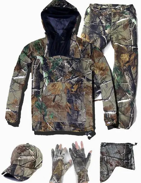 Ghillie костюм Camo Jungle 5 шт. высокое качество охотничья одежда снайперская Тактическая Военная камуфляжная одежда для спорта на открытом воздухе
