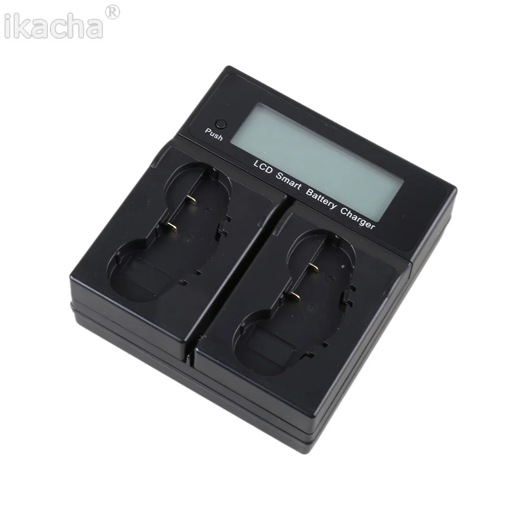 Двойное зарядное устройство с ЖК дисплеем для двух слотов переменного тока Canon EOS