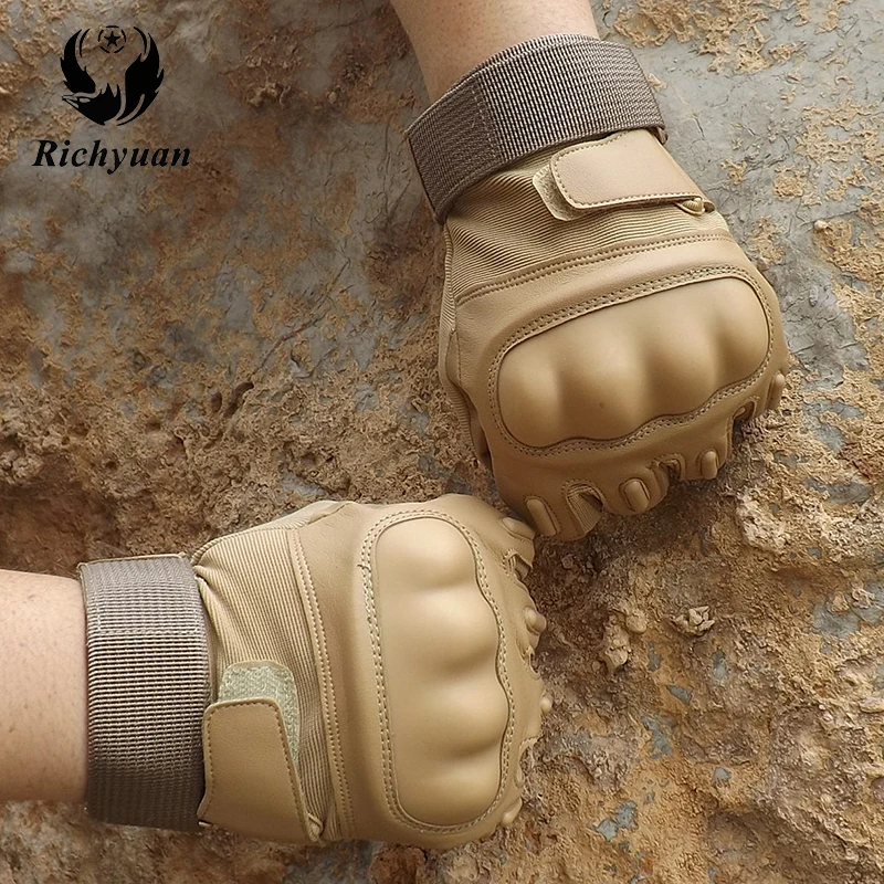 

High Quality New Outdoor Tactical Gloves Full Finger Sports Hiking Riding Military Men Gloves Armor Protective Shell Gloves