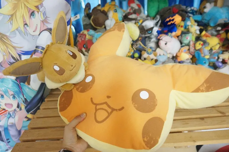 Новая коллекция Kuji спящий Пикачу EEVEE мягкая плюшевая игрушка подарок Большой 40 см