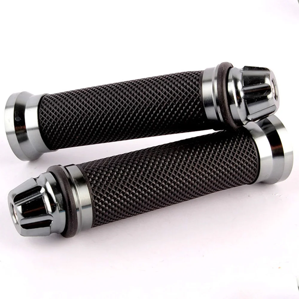 Мотоциклетные ручки 7/8 дюйма серого цвета для велосипеда руль кафе Racer Bobber Clubman на