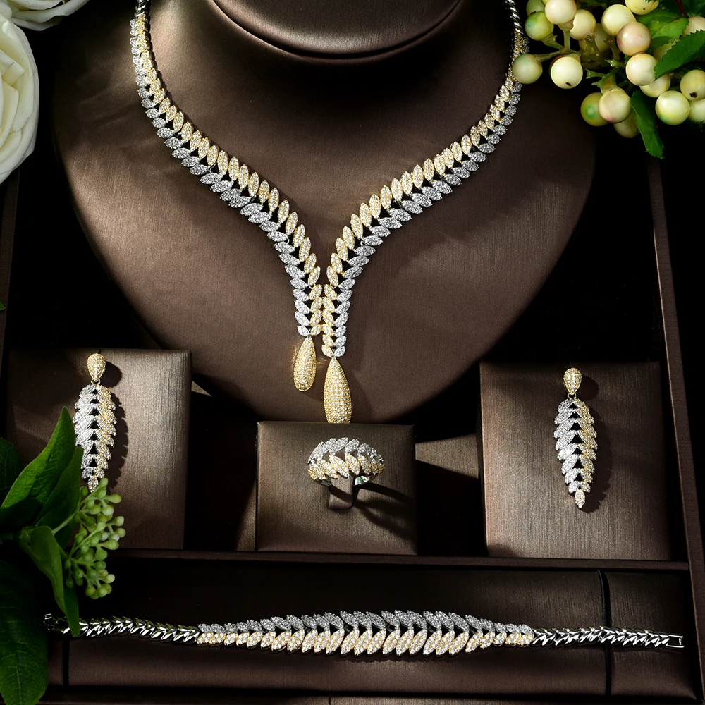 Комплект из колье и серёг с фианитом|Ювелирные наборы| |