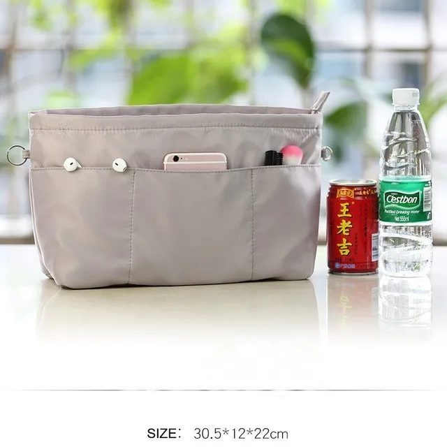 Size1 gray Размер 5 Для женщин косметичка нейлоновый высококачественный вставить мешок организатор сумки мульти-функциональная дорожная косметичка девушка туалетные сумки - Цвет: Size1 gray