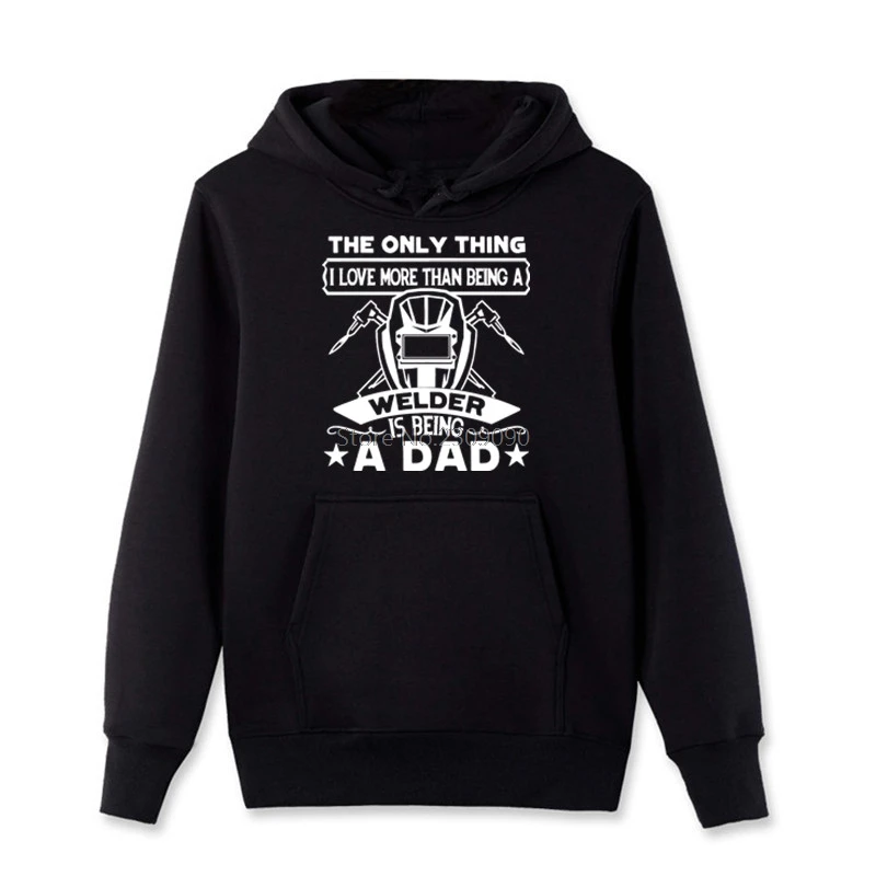 Весенне осенние забавные толстовки для влюбленных мотоциклов с принтом Love Welder Dad