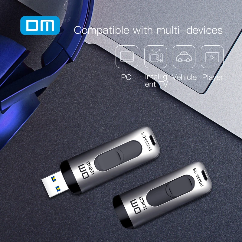 USB3.0 высокоскоростной флеш накопитель PD090 16 ГБ 32 64 Гб 128 256 металлическая скорость