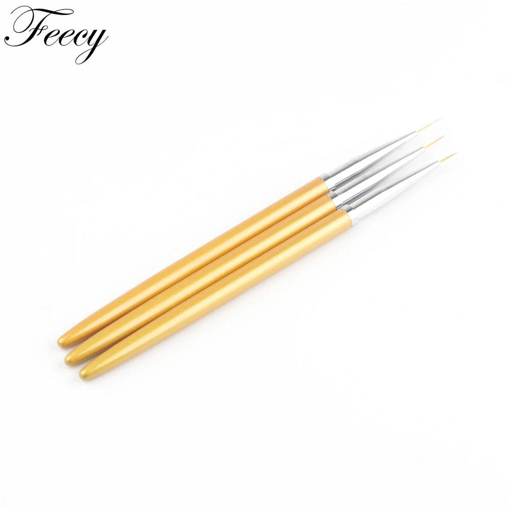 Кисти для рисования ручки 3 шт./компл. золотой дизайн профессиональный высокое