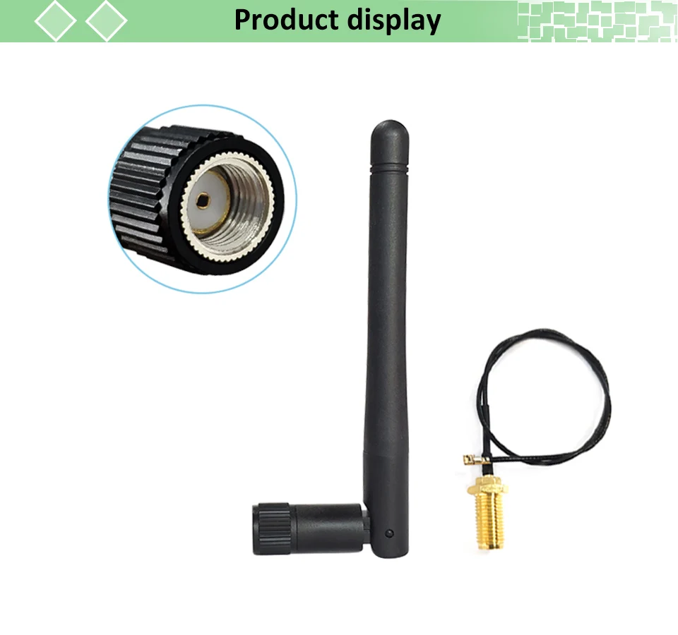 2 шт 2,4 GHz антенна wifi RP-SMA разъем 3dBi Wi fi 2,4G Antena+ IPX к RP-SMA Jack Мужской удлинитель косичка кабель