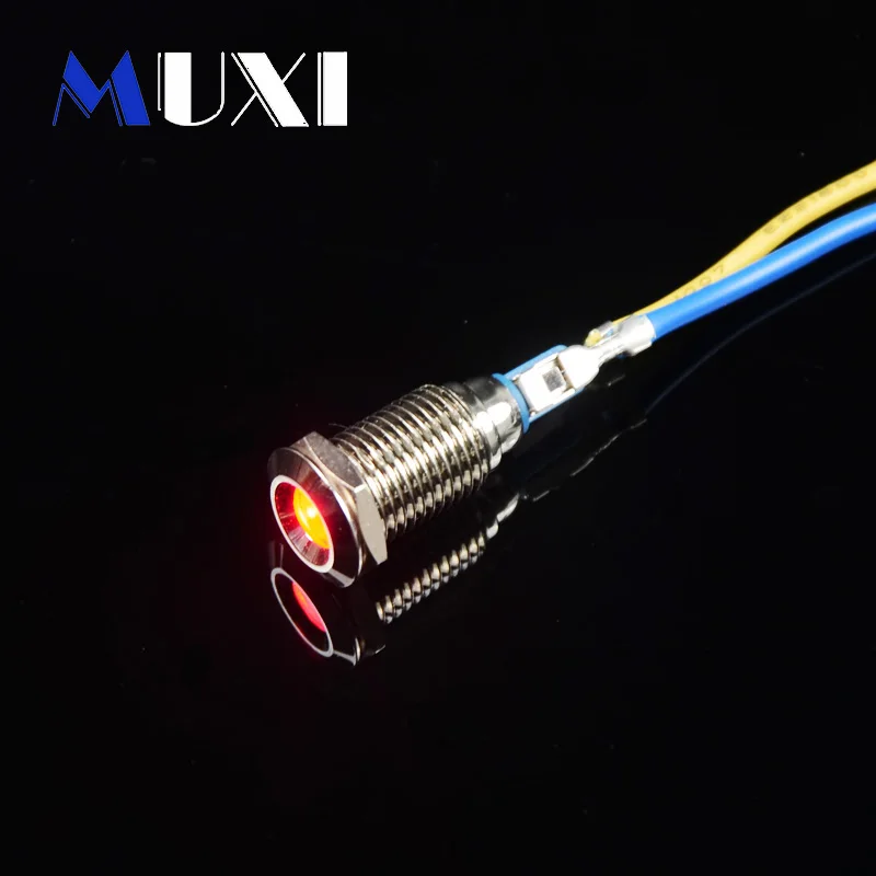 12mm Signal lamp LED Metal Indicator WaterProof light With Red Blue Orange White Green Color 3V 5V 6V 12V 24V 36V 48V 110V 220V |