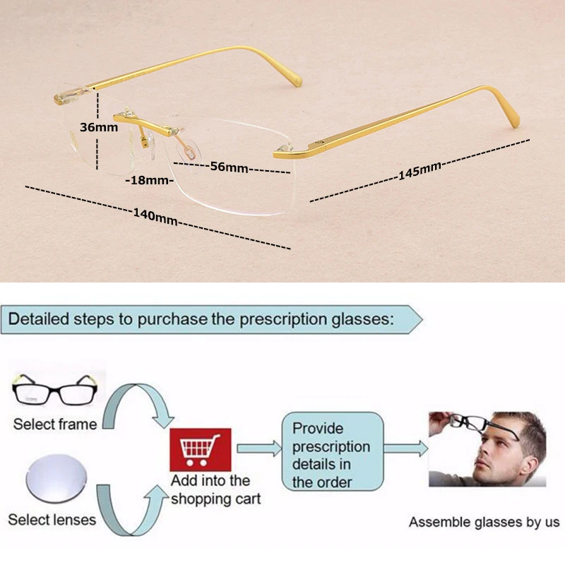 

new Luxury brand titanium glasses frame men computer Frameless glasses frame women eye glasses frames for men eyeglasses 8201031