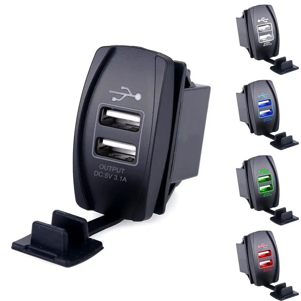 Универсальное зарядное устройство для автомобиля с двумя usb разъемами 12 24 В 3 1 А
