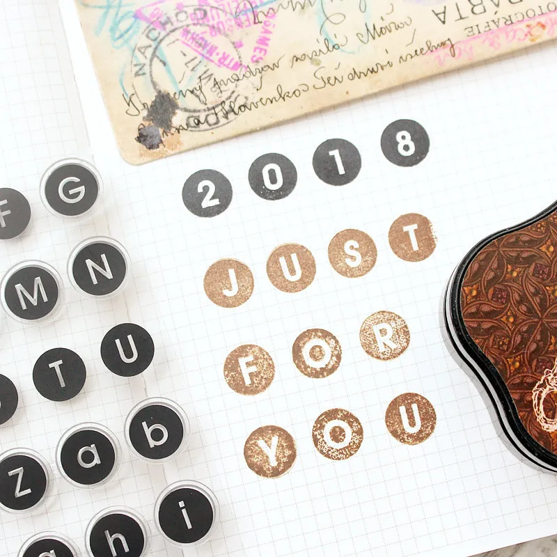 Фромфенон канцелярские прозрачные силиконовые печатные машинки Английский