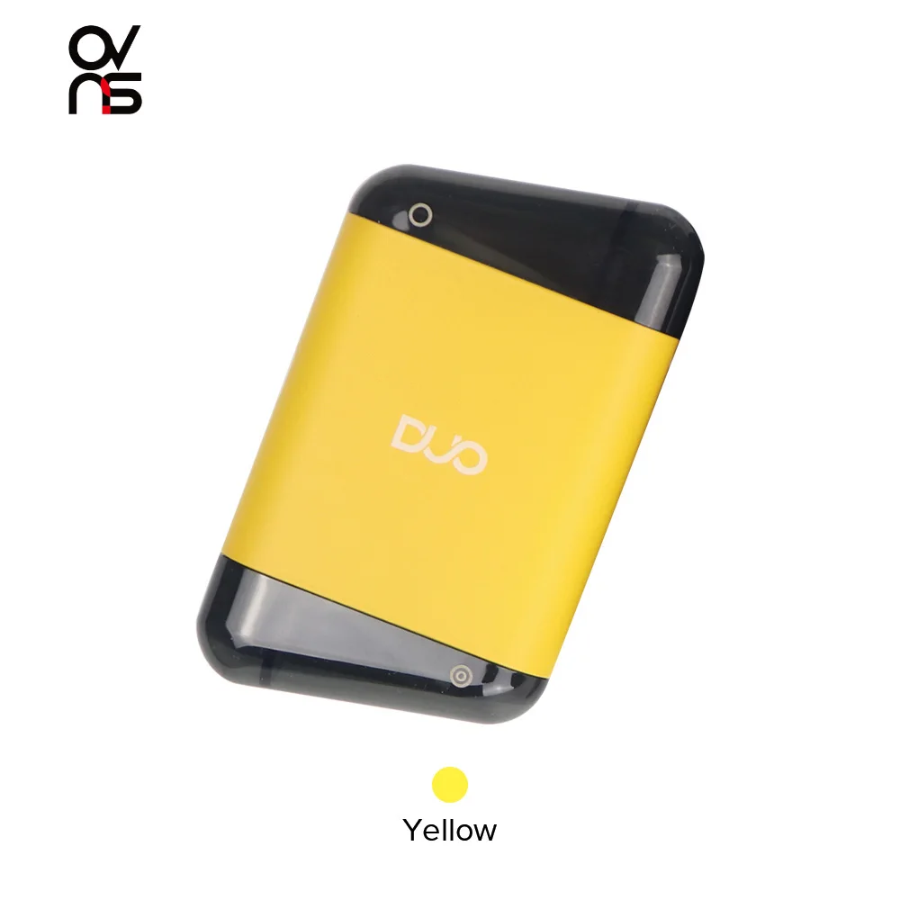 Цвет: желтый Набор Ovns Duo Pod Vape с 400 мАч встроенным аккумулятором Mod 2 мл картридж подходит для Ovns Duo Pod электронная сигарета испаритель - Цвет: Цвет: желтый