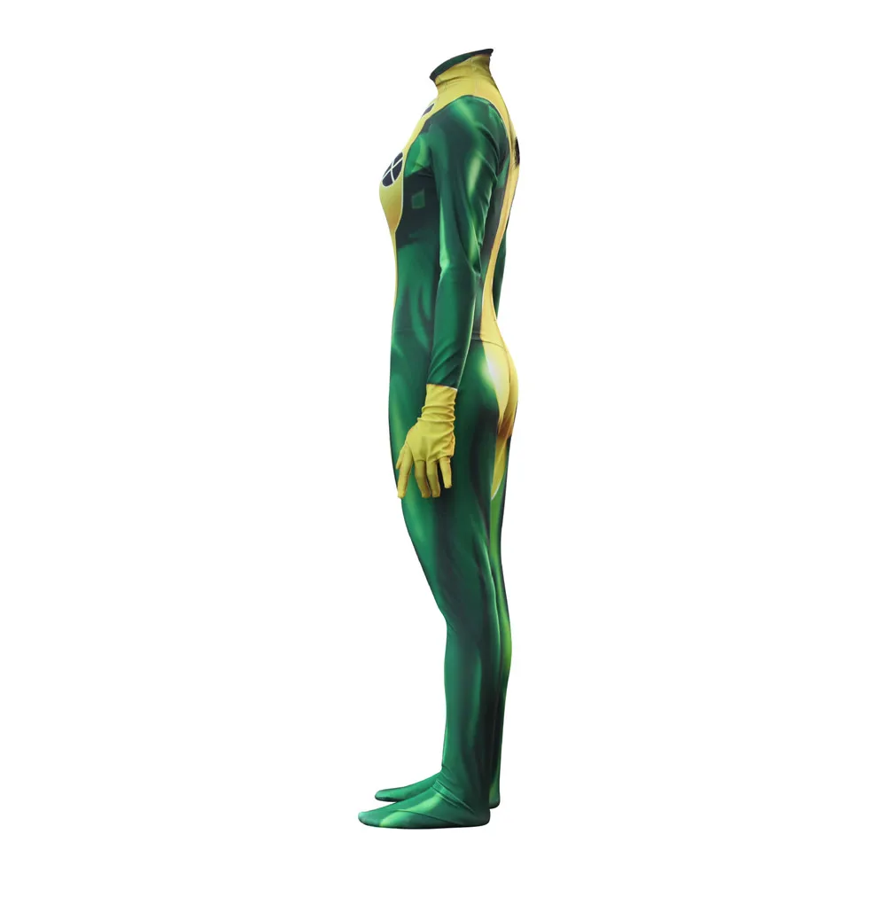 3D принт X-men Rogue Косплей Костюм лайкра спандекс сексуальный комбинезон Zentai Женщина Супергерой Хэллоуин X мужские костюмы