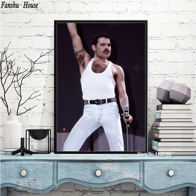 Фиолетовый Плакат Freddie Mercury, богемная Рапсодия, Настенная картина, печать на холсте, живопись для гостиной, украшение дома - Цвет: Фиолетовый