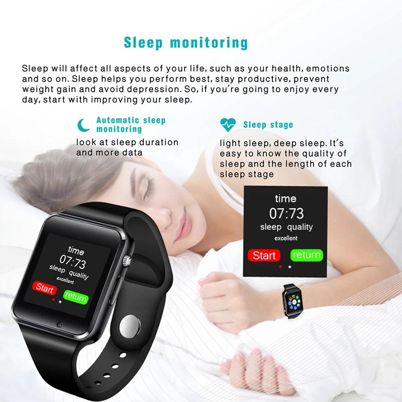 LIGE Смарт часы для женщин SIM TF Push Message камера Bluetooth подключение Android телефон Спорт