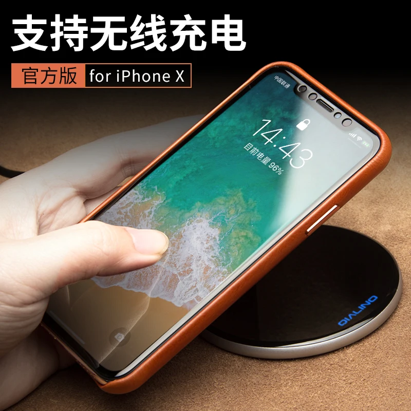 Real genuine cow skin brand back cover for iphone x full grain leather simple case iphoneX natural cowhide metal button | Мобильные