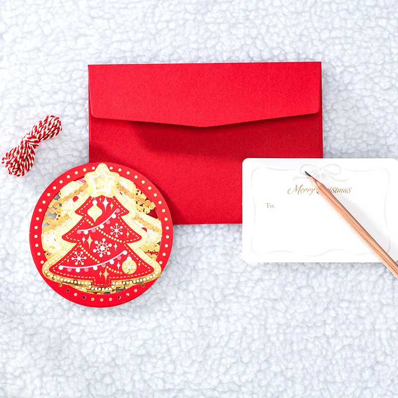 25 шт./лот лазерная резка Рождество карты комплект приветствие Бумага
