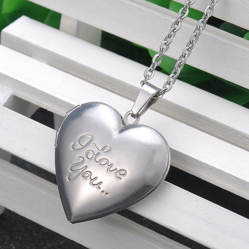 Несколько стилей фото коробка кулон 2019 нержавеющая сталь серебро может открыть