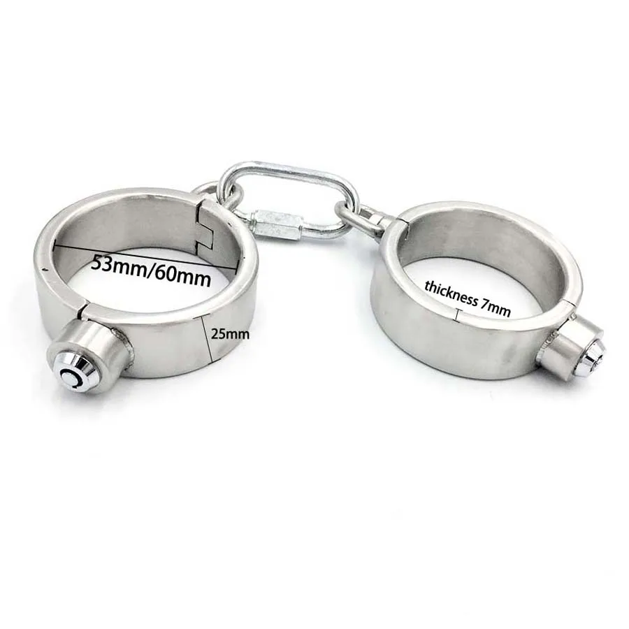 3pcs/Set Hand Ankle Cuffs Slave Collar Adult Games Stainless Steel Bondage Kit BDSM Tools Metal Handcuffs Sex Toys For Couples | Красота и
