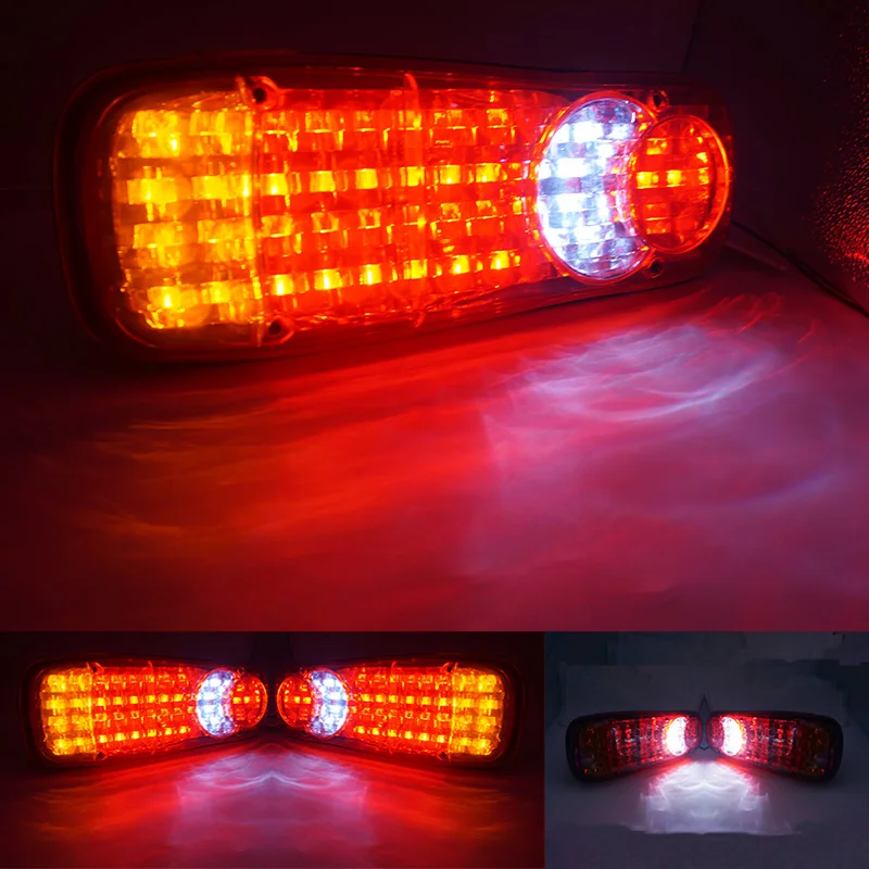 

1 пара 46LED 12V/24V трейлер задние светильник Водонепроницаемый Camper индикатор обратного Ван автомобильного кузова грузовика хвост светильник прицепа