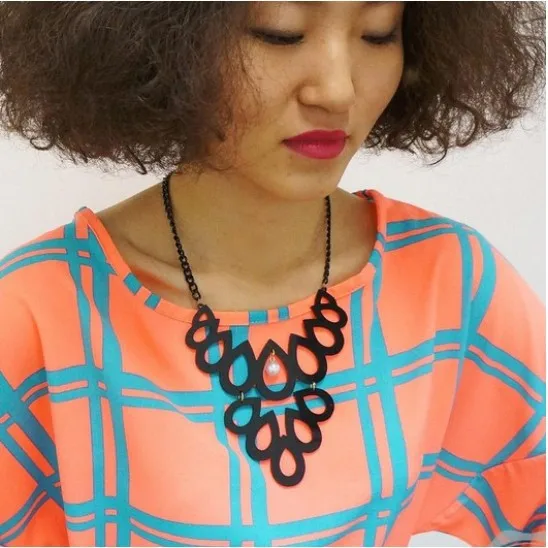 29N акриловое ожерелье с черной каплей | Украшения и аксессуары