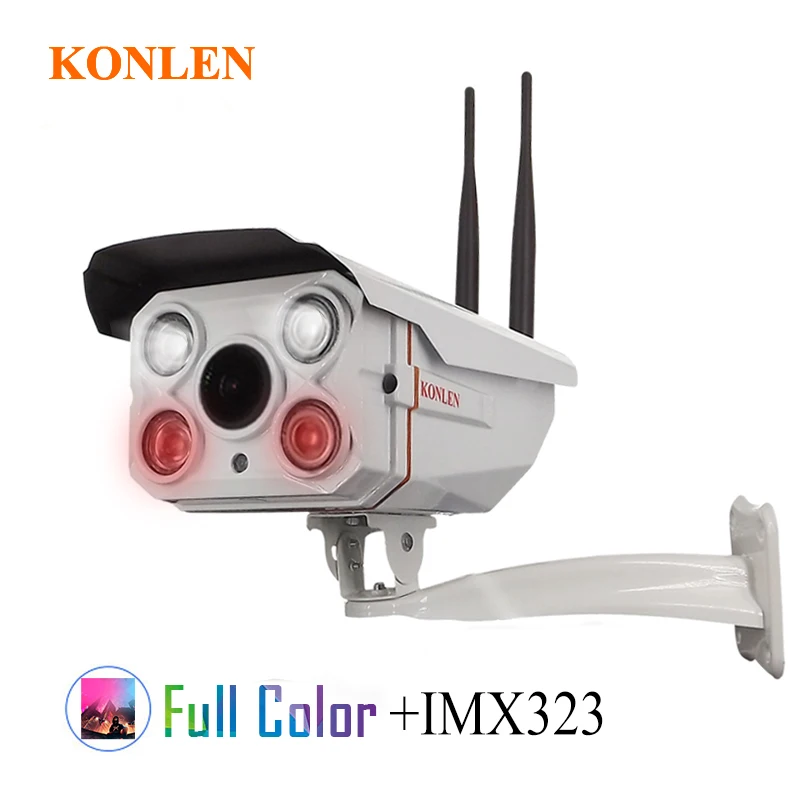 KONLEN наружная полноцветная ip камера безопасности HD IMX323 WIFI 2MP CCTV 1080P 720P