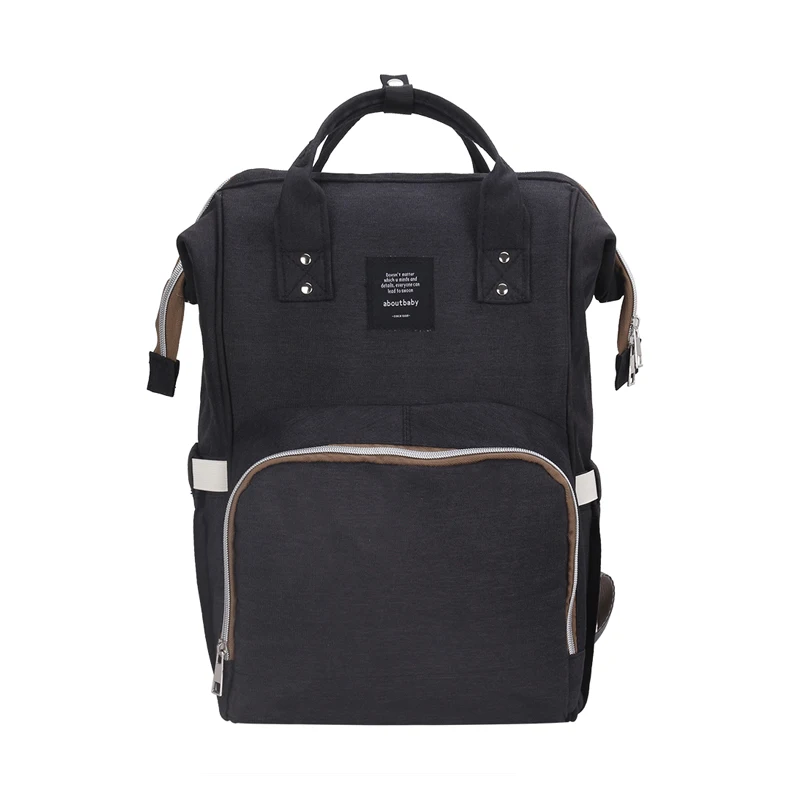 black ABOUTBABY модная сумка для мам, сумка для мам, ремень для коляски, для ухода за ребенком, многофункциональная сумка для подгузников, рюкзак, сумка для подгузников w - Цвет: black