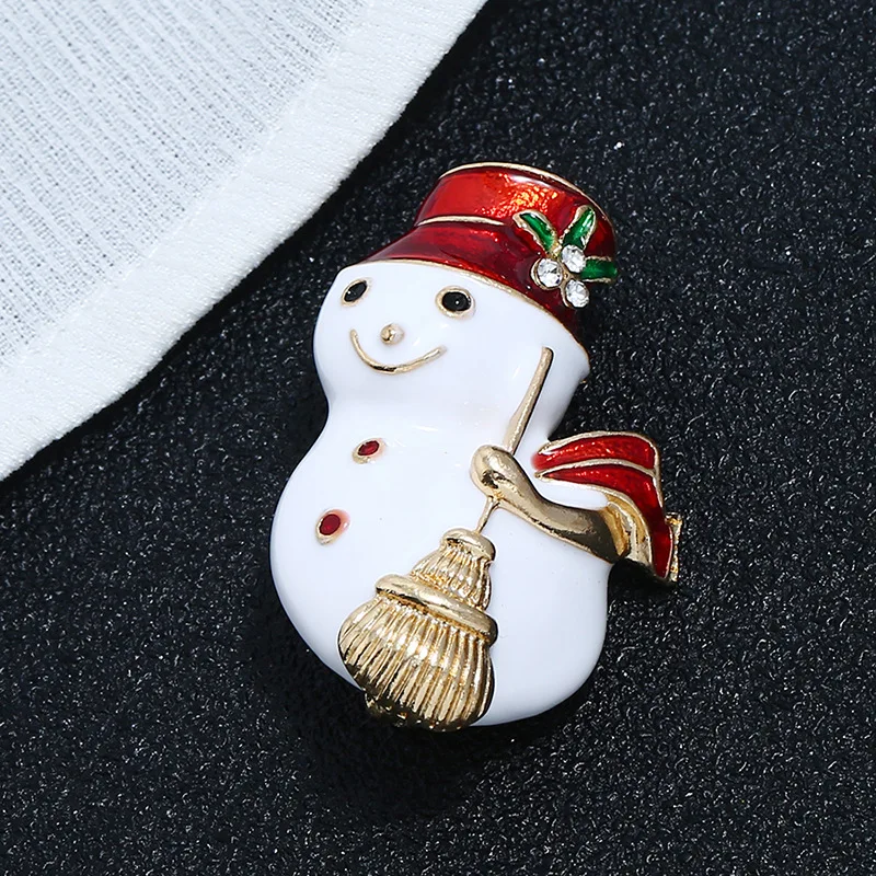 1 шт. брошь Снеговик на Рождество и новый год корсажный подарок банкетные булавки