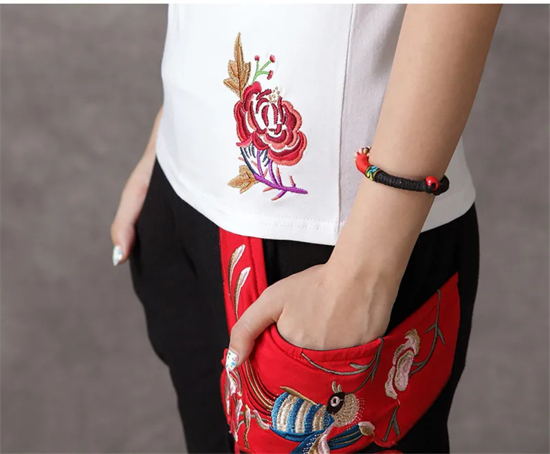 Летний топ, футболка, Camisa Feminina, футболка с вышивкой размера плюс, короткий топ, топы с длинными рукавами, Винтажная футболка, женская футболка Harajuku