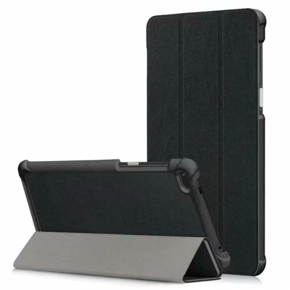 Чехол из ПУ для lenovo Tab4 Tab 4 7 дюймов TB-7504 TB-7504F для lenovo Tab 7 TB-7504X() Smart Cover - Цвет: BLACK