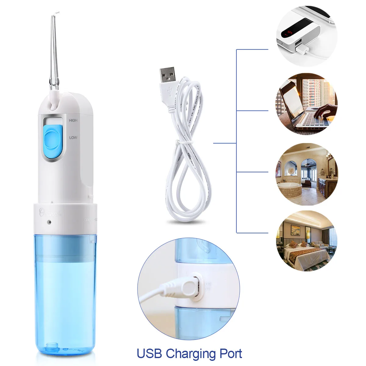 Ovonni зубные Flosser Ирригатор для полости рта Вода Портативный ирригатор