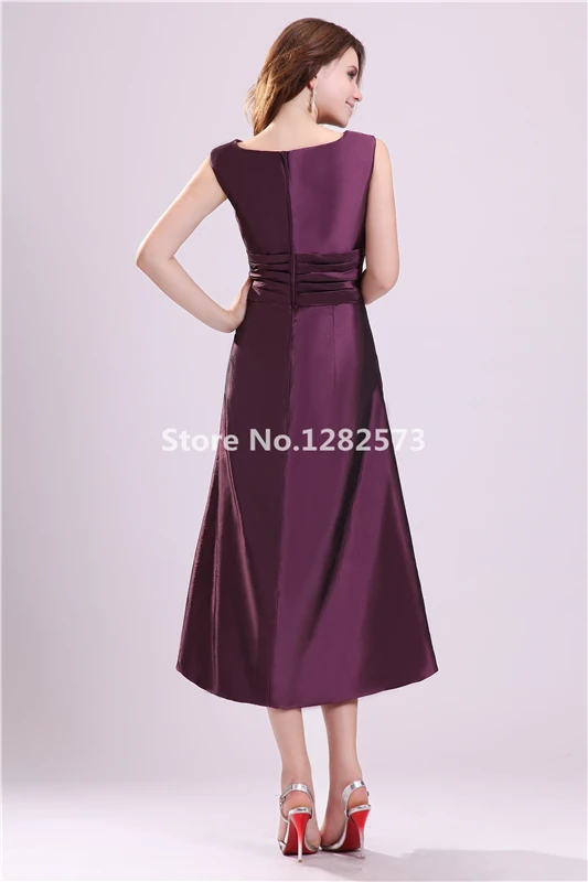 Элегантные Простые Дешевые Pleat вечернее атласное платье из бисера официальная