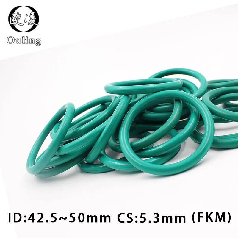 5 шт. уплотнительное кольцо для фторрезинового кольца FKM CS5.3mm ID42.5/43 7/45/46.2/47.5/48.7/50 мм