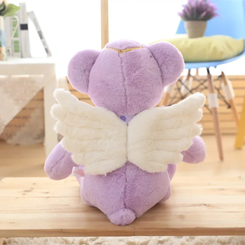 Новый плюшевый медвежонок-Ангелочек милые плюшевые куклы белое крыло игрушки в