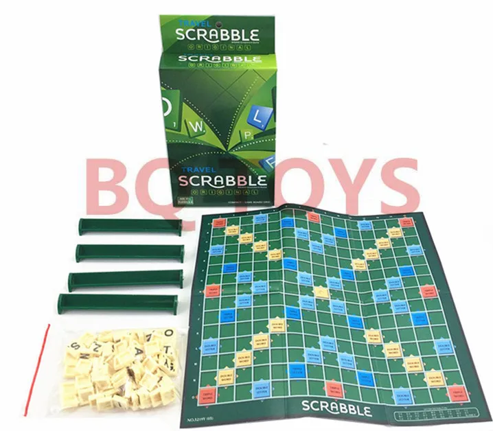 Travel Scrabble Игра scrabble утолщенная шахматная доска русская игра scrabble на русском/французском/арабском/английском шахматы игрушки для детей - Цвет: Travel Scrabble