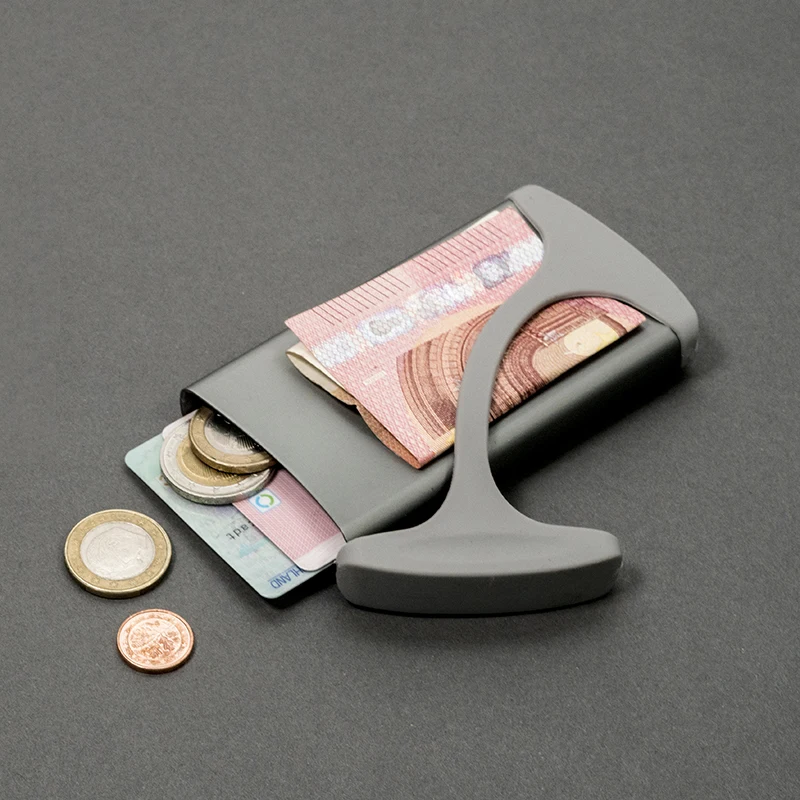 Брендовый бумажник для объятий безопасный алюминиевый кошелек металлический