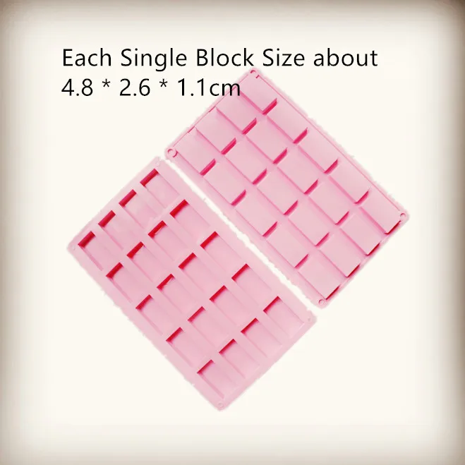 

Wholesale silicone ice cube 20 square ice blocks mold handmade Small Rectangle soap mold DIY Soap Making Silicone Mold