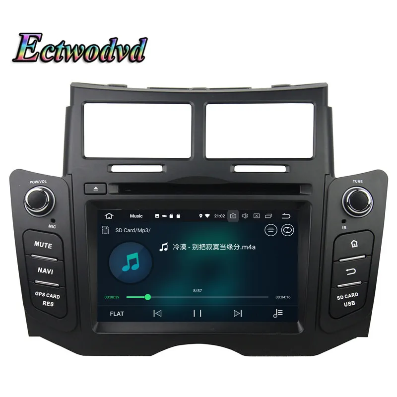 Ectwodvd 4G ram 32G rom Восьмиядерный Android 8 0 автомобильный DVD для Toyota Yaris 2005 2006 2007 2008-2011 Радио