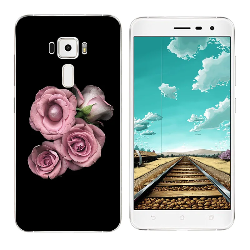 for Asus Zenfone 3 Case ZE552KL Soft Silicone TPU Triangle Printing Phone 5.5&quot Coque Capa |