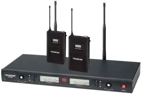 Takstar TS-8807A UHF беспроводной микрофон Двухканальный Беспроводной ЖК-дисплей с