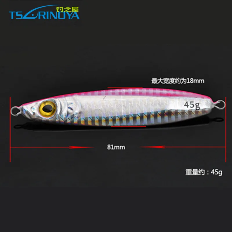 Tsurinoya 81 мм/45 г 3D глаза морская пресноводная металлическая приманка ложка для