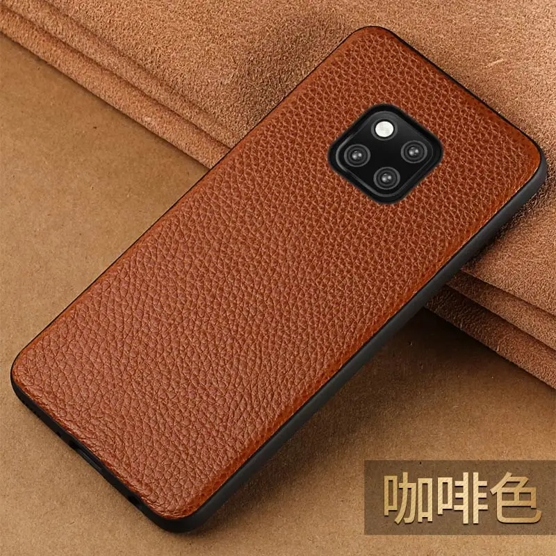 Натуральная кожа все включено 360 полный защитный чехол для huawei mate 20 p20 P30 Pro lite чехол для телефона для Honor 10I 20 Pro 8x 9X - Цвет: coffee