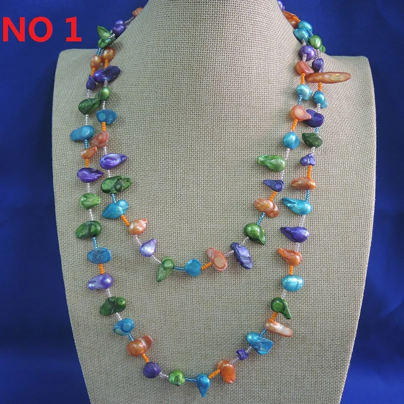 100% натуральный пресноводный жемчуг ожерелье 120 см очень модные цвета жемчужина в