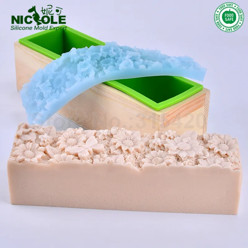 D0020 Nicole Новые поступления ручной работы силиконовые буханки мыло Бар Плесень DIY вихревое мыло Плесень силиконовые тосты инструменты мусс торт инструмент